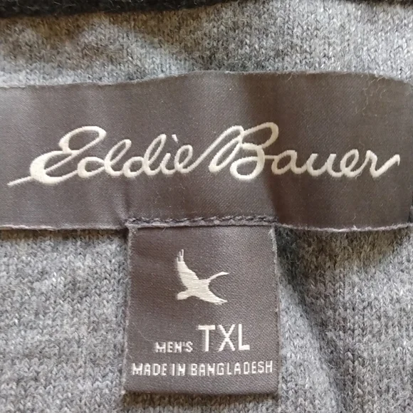 Eddie Bauer TXL Beige/Cream Cotton Crewneck Sweater - Picture 7 of 11